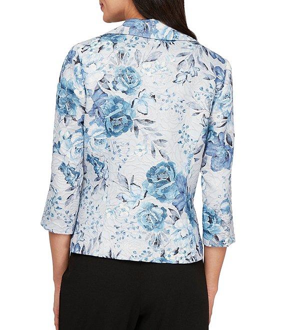 Alex Evenings Floral Print 3/4 Sleeve Twinset Product Image