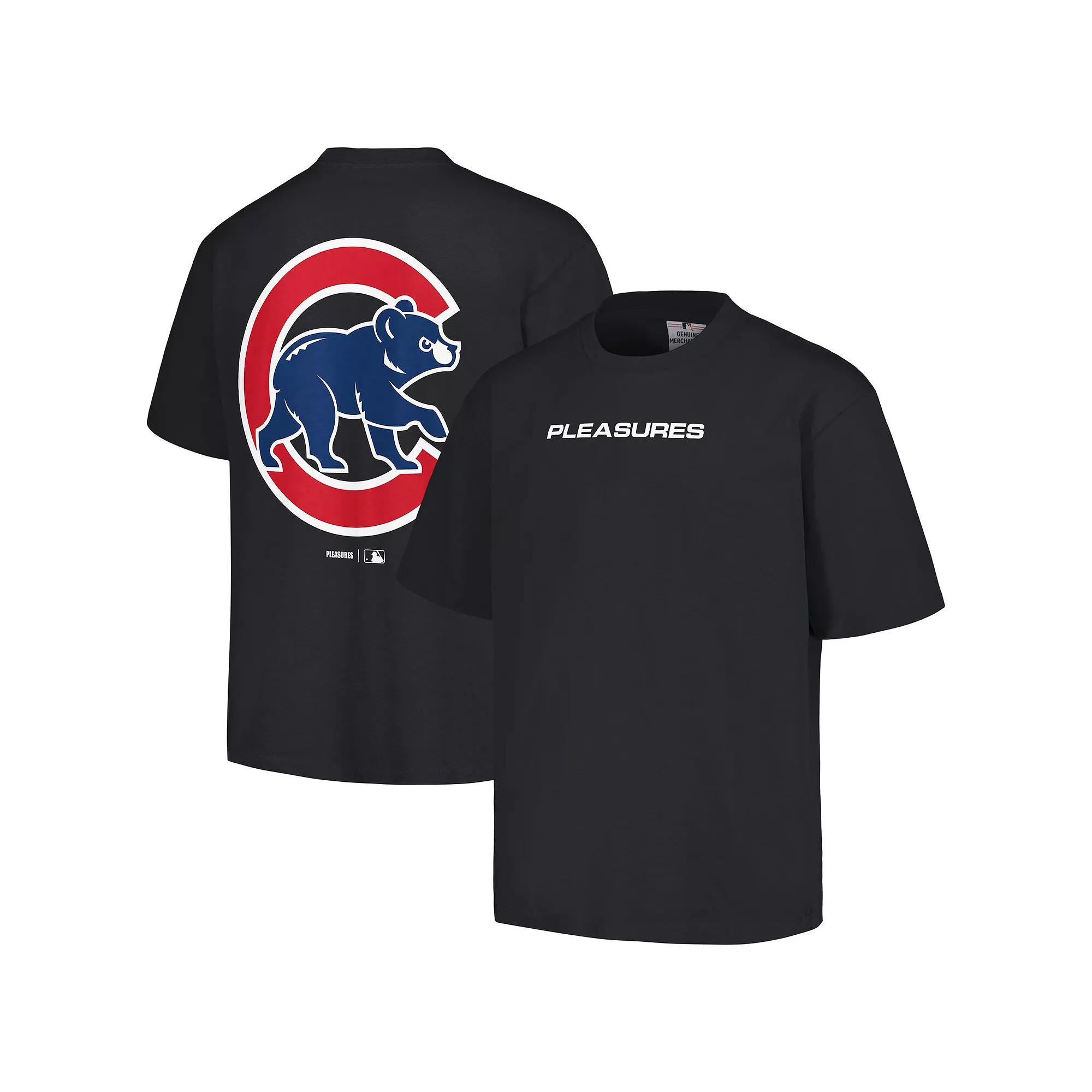 Men's PLEASURES Black Chicago Cubs Ballpark T-Shirt,  Product Image