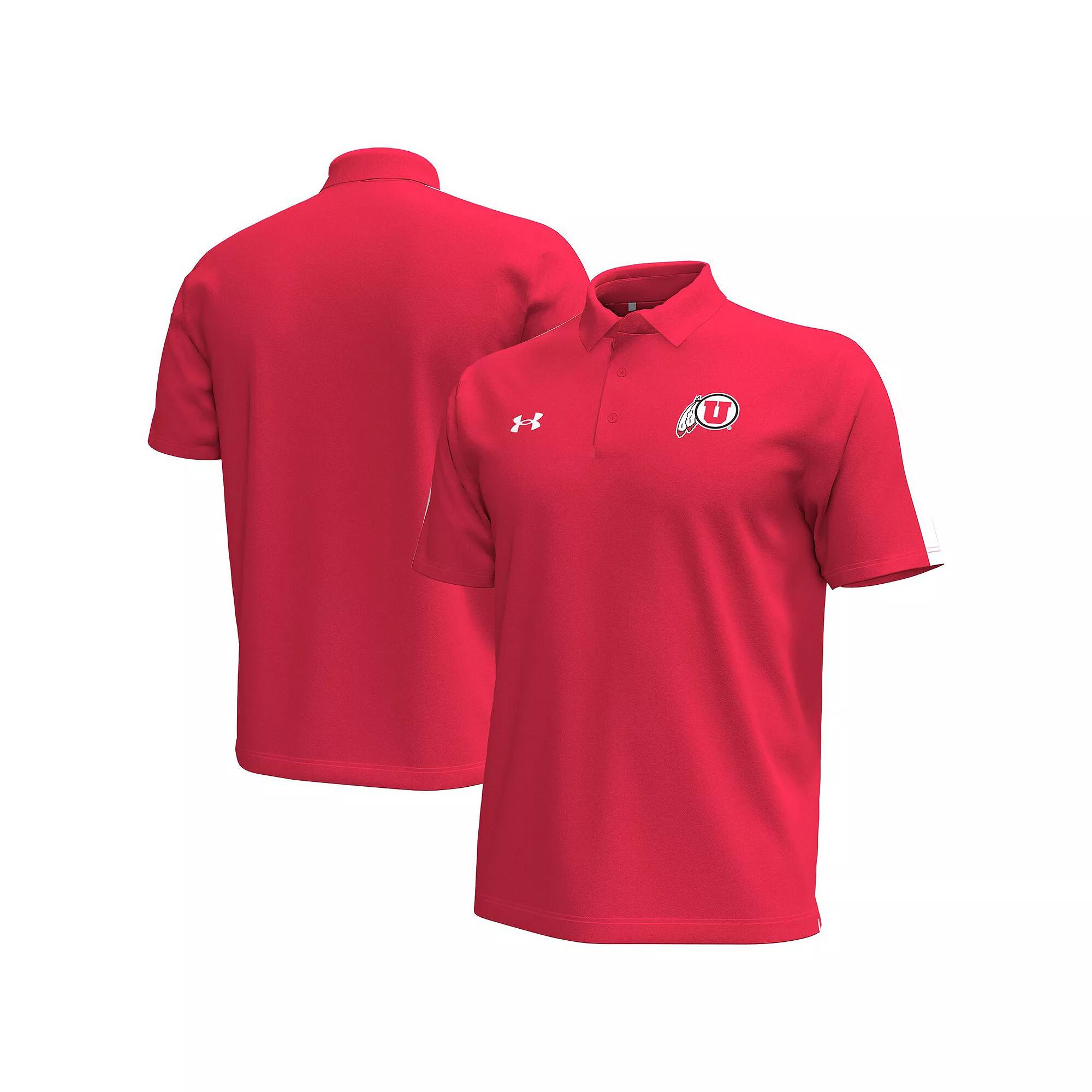Men's Under Armour Red Wisconsin Badgers Title Performance Polo,  Product Image