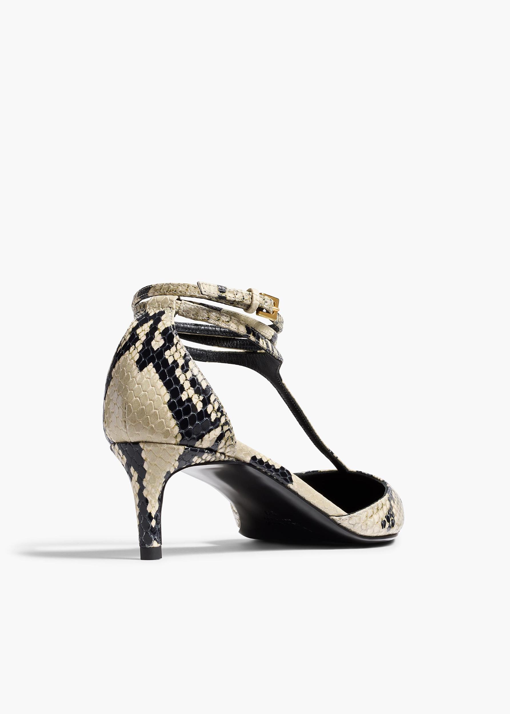 Mia Pump in Natural Python-Embossed Leather Product Image