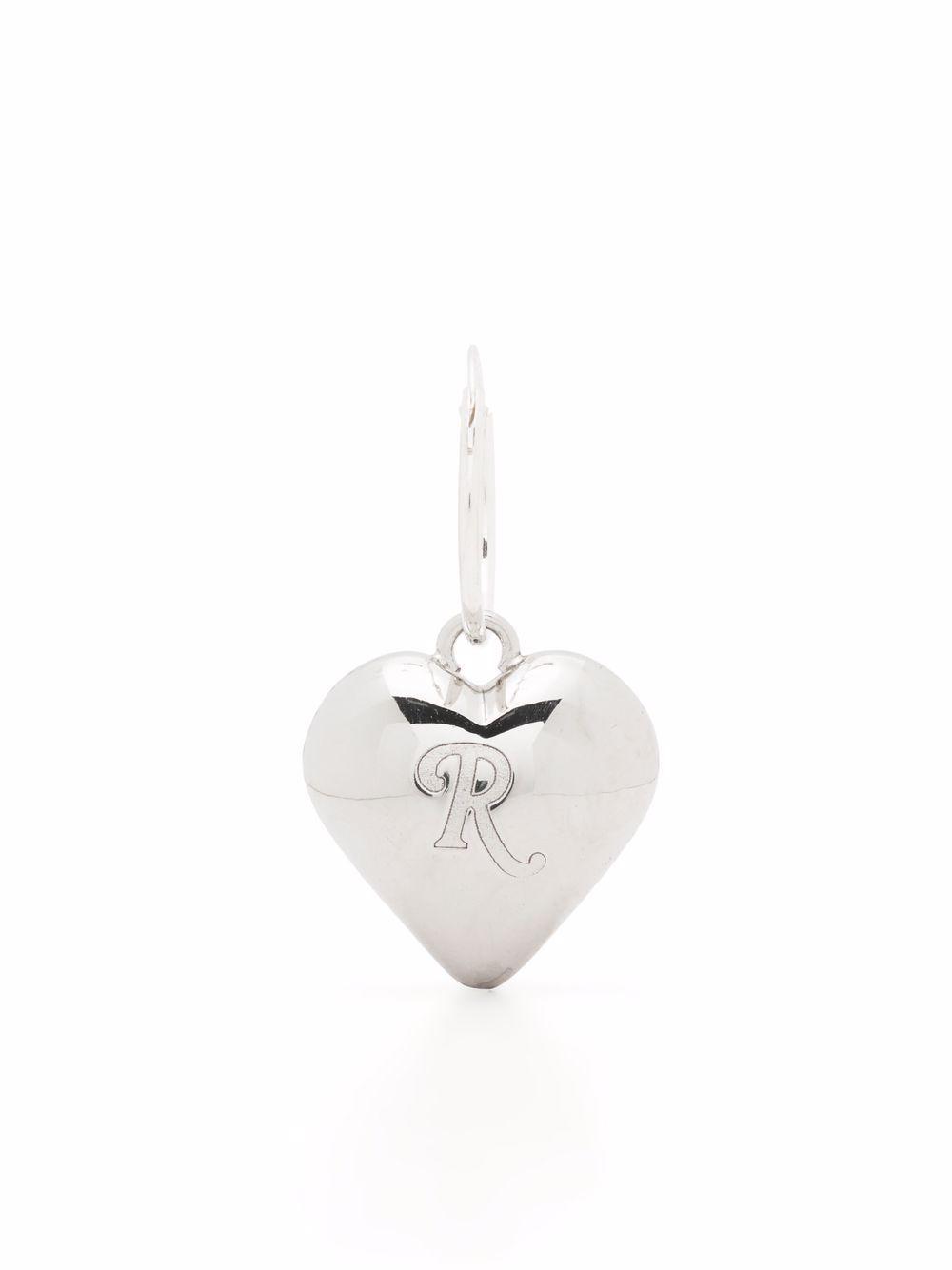 engraved logo heart earring Product Image