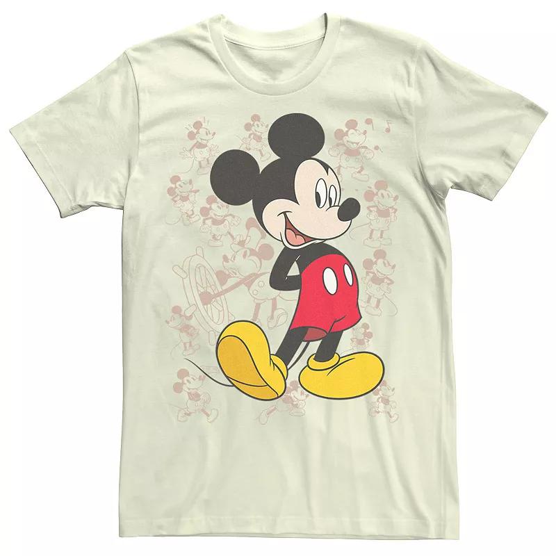 Disney's Mickey Mouse Many Mickeys Background Men's Tee,  Product Image
