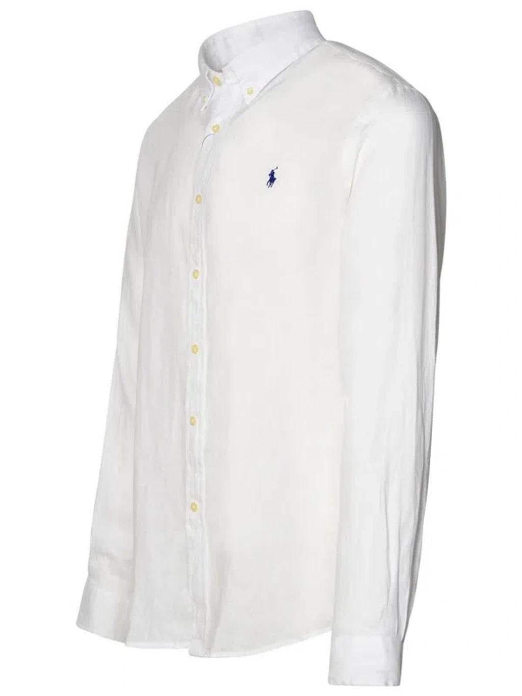 POLO RALPH LAUREN Long Sleeve Sport Shirt Clothing In White Product Image