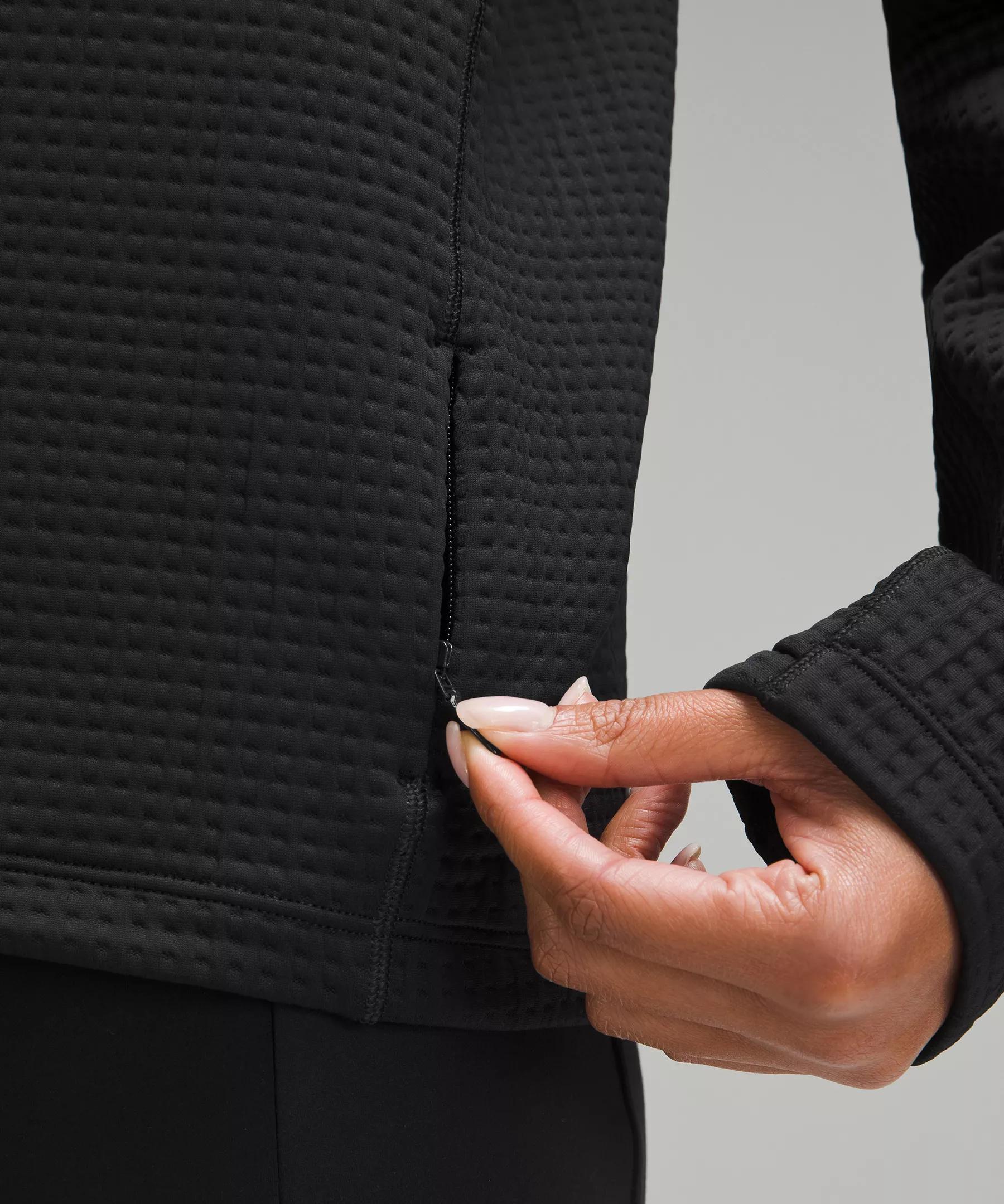 Waffle-Knit Funnel-Neck Long-Sleeve Shirt Product Image