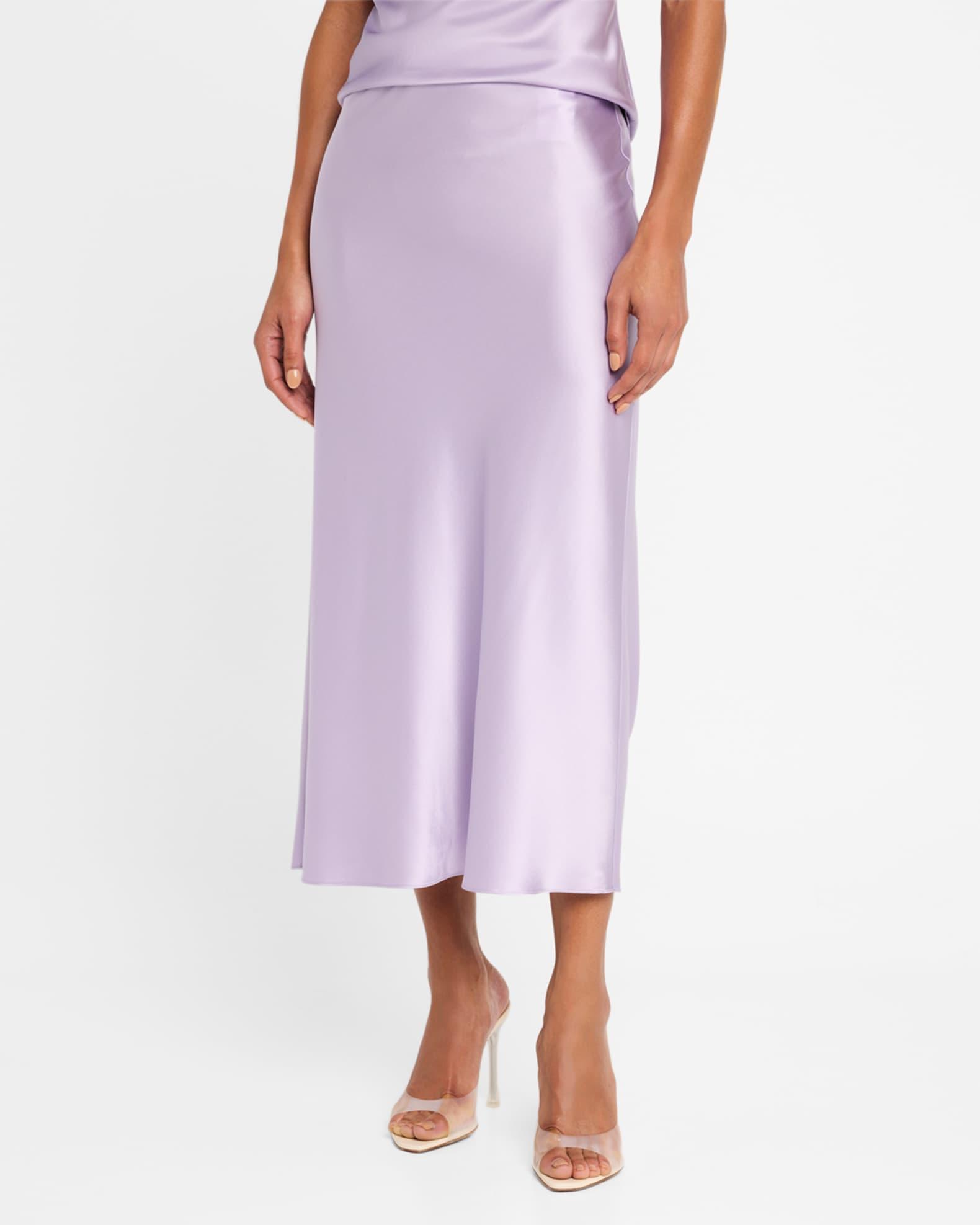 Clover Stretch-Silk Slip Skirt Product Image