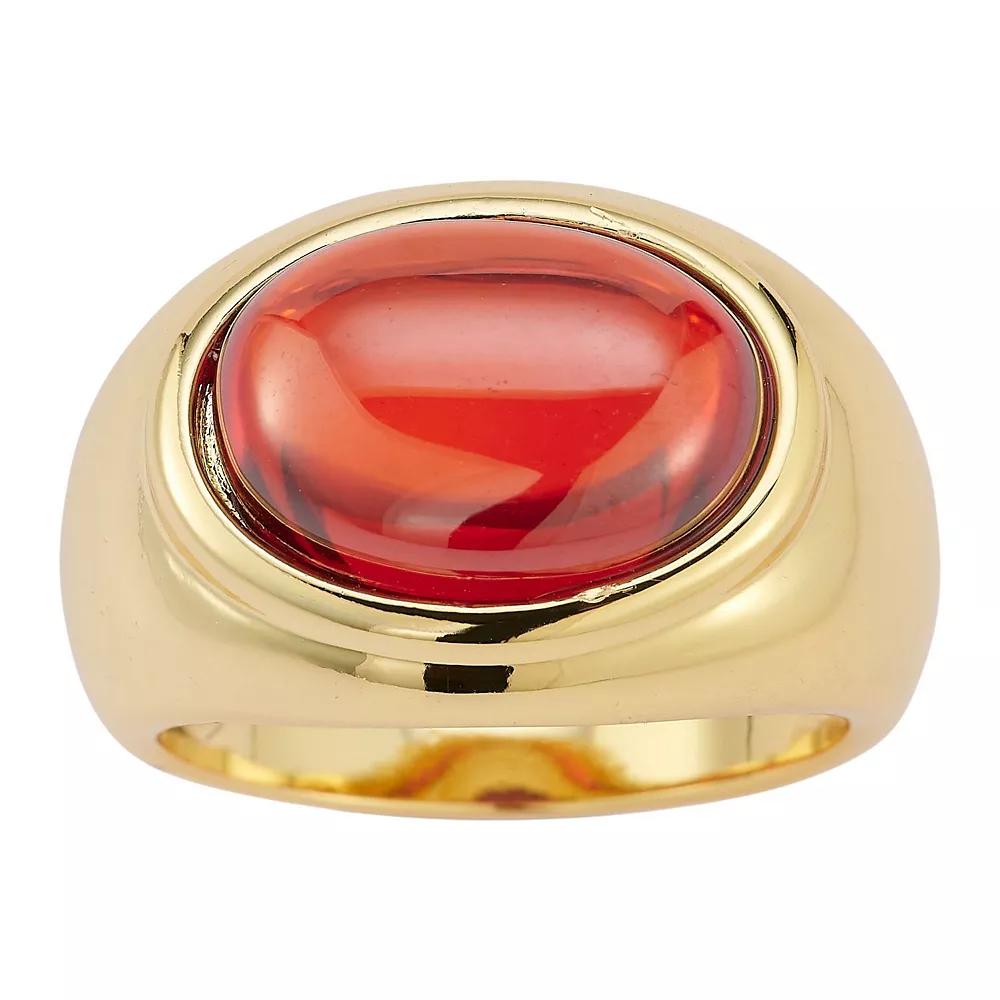 WINX Oval Cubic Zirconia Ring, Womens Gold Tone Product Image