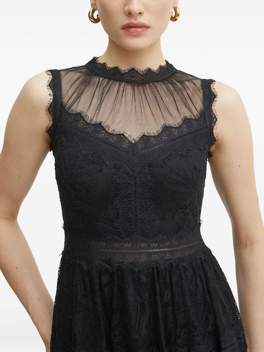 high-neck lace maxi dress Product Image