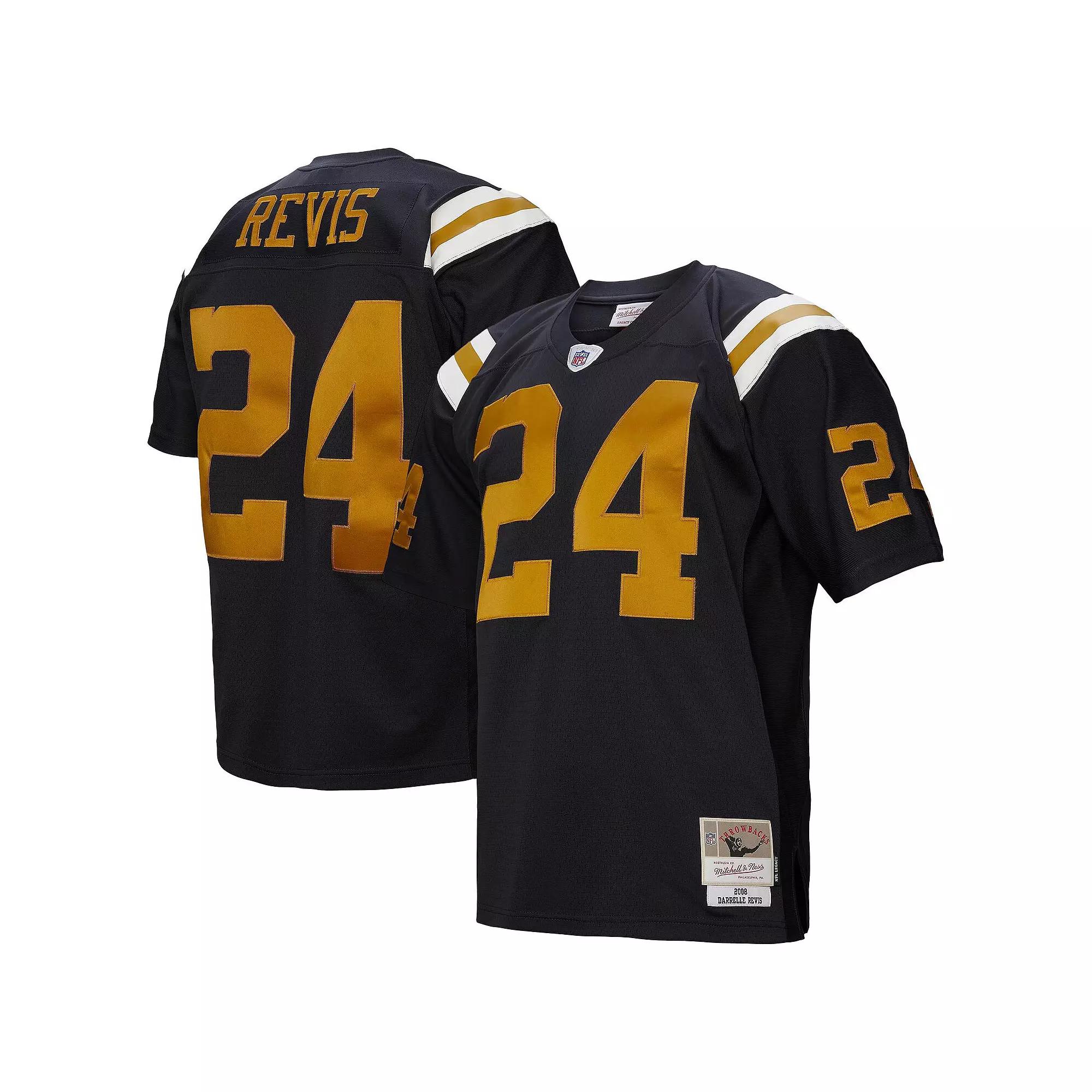 Men's Mitchell & Ness Darrelle Revis Navy New York Jets 2008 Legacy Replica Jersey, Size: 4XL, Blue Product Image