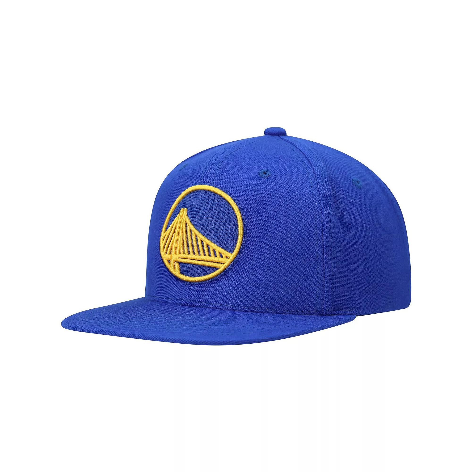 Men's Mitchell & Ness Royal Golden State Warriors Ground 2.0 Snapback Hat, Blue Product Image