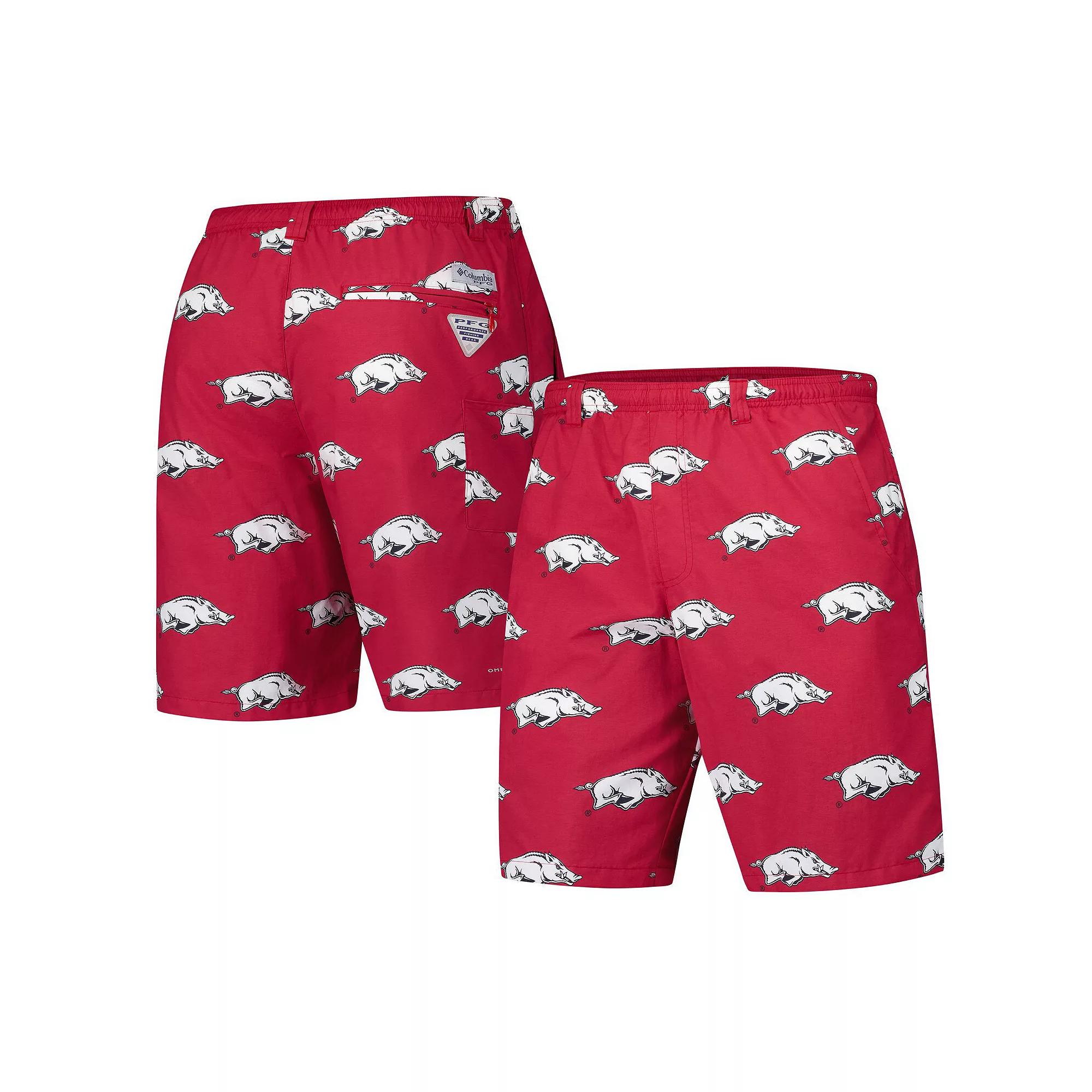 Men's Columbia Cardinal Arkansas Razorbacks PFG Backcast III Omni-Shade Shorts,  Product Image
