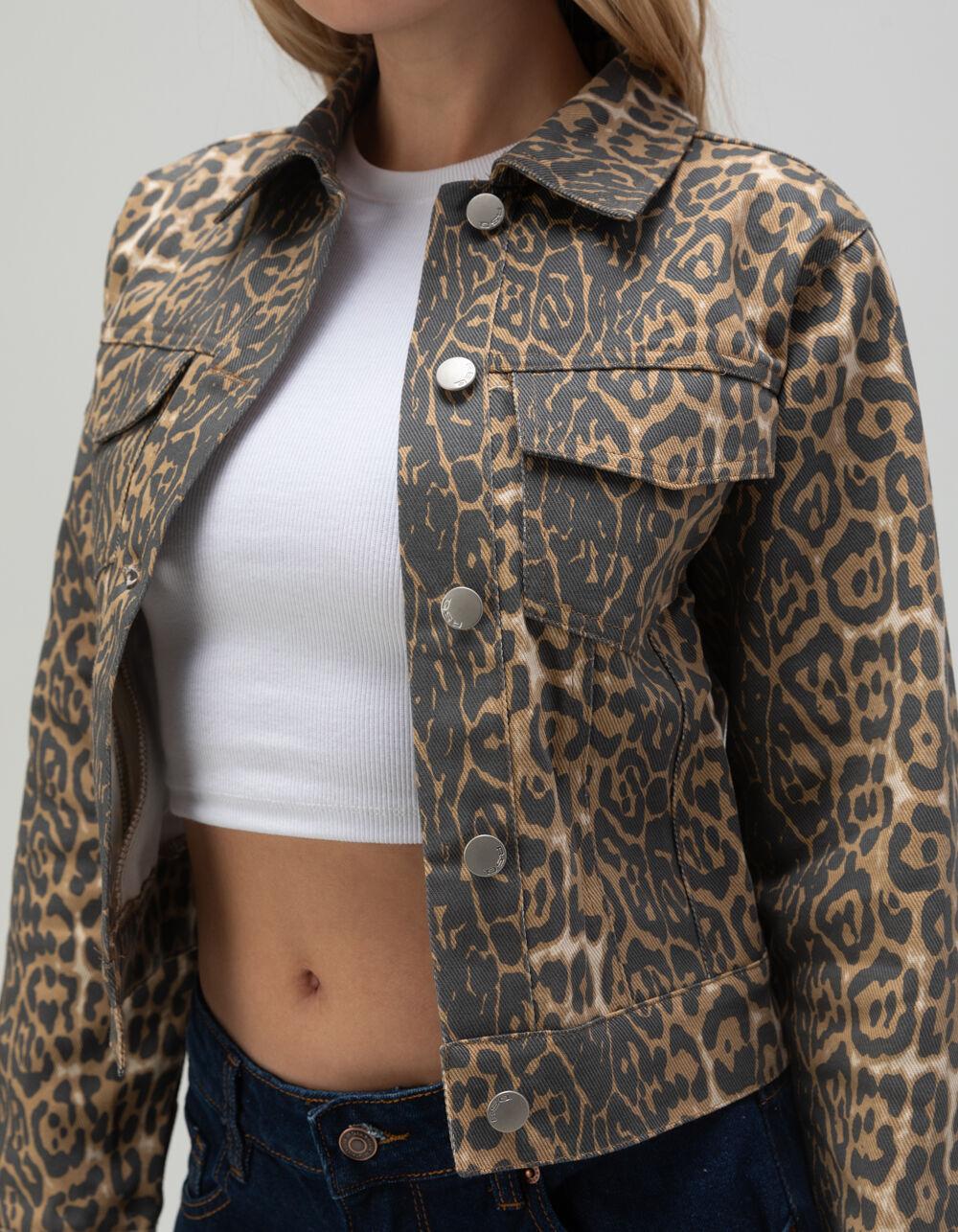 RSQ Womens Leopard Trucker Jacket - LEOPARD Product Image