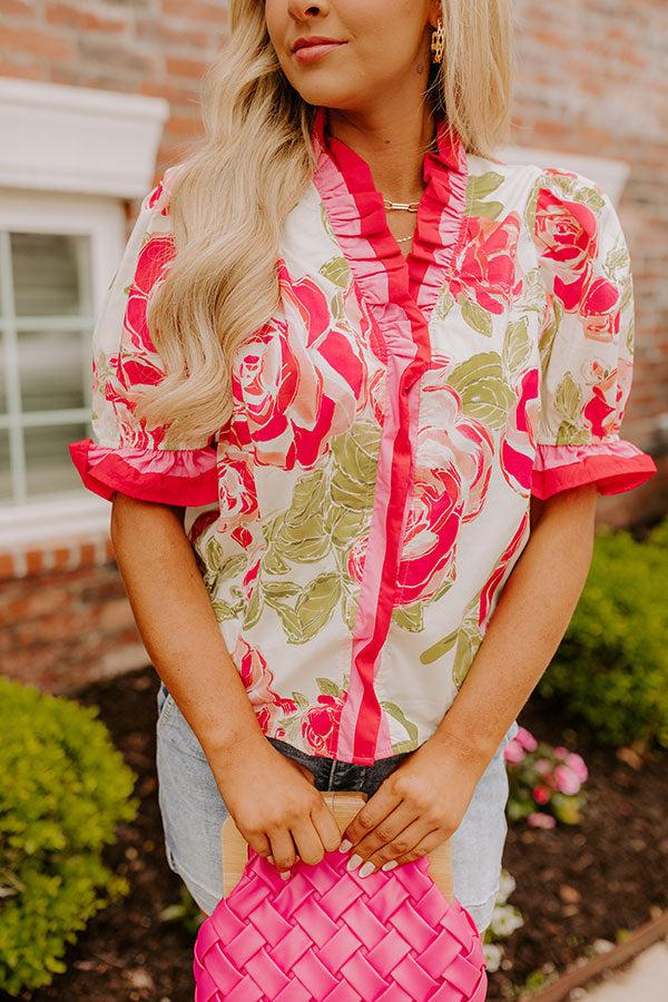 Botanical Garden Stroll Ruffle Top Product Image