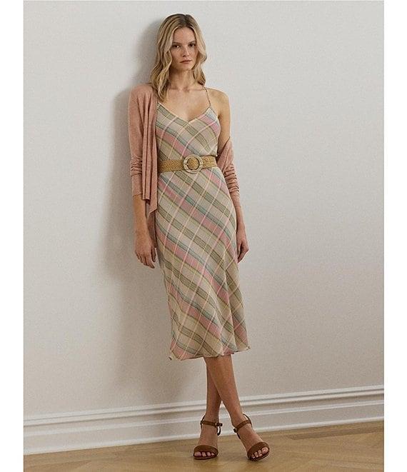 Lauren Ralph Lauren Linen Open Tie Front Long Sleeve Cardigan Product Image