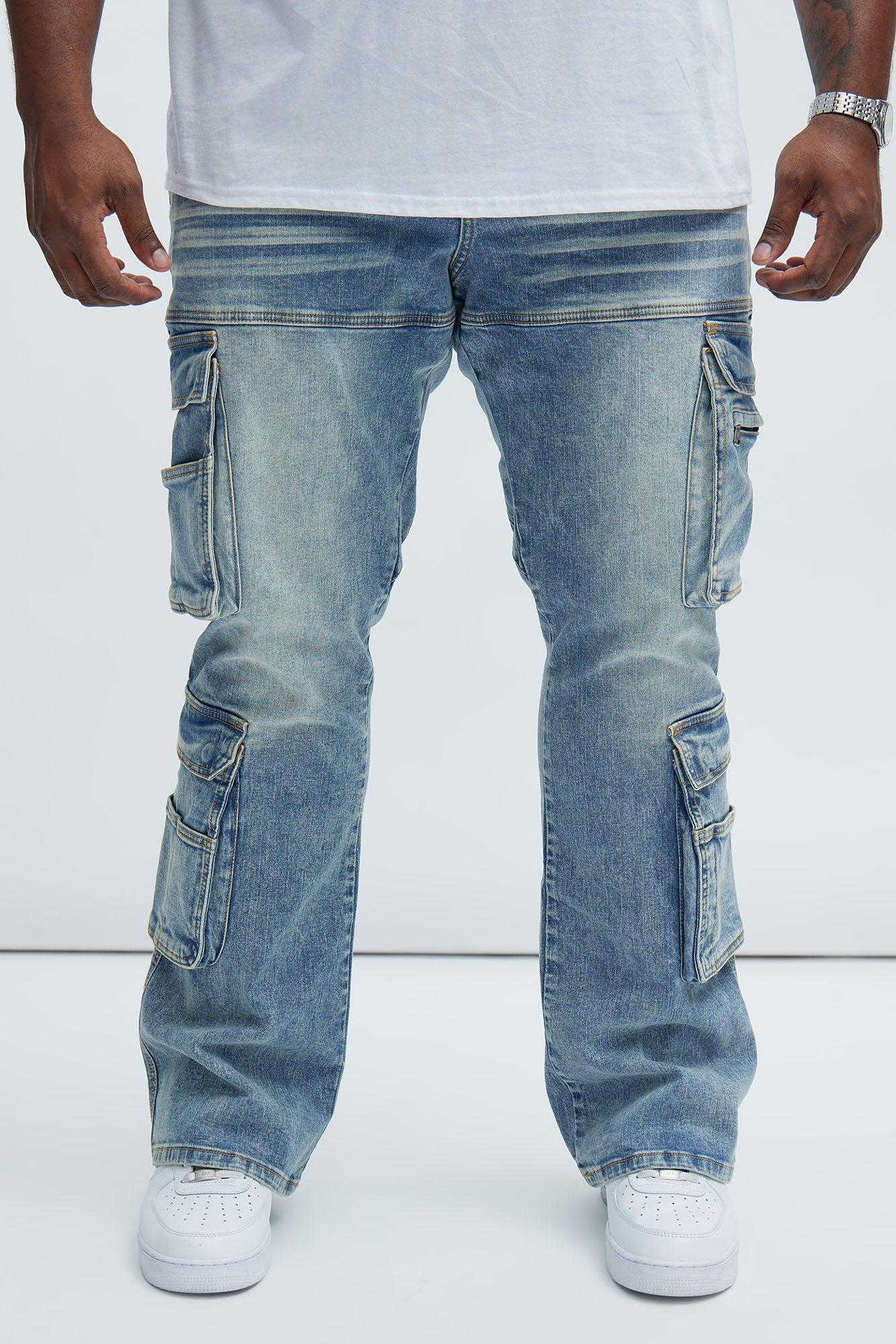 Romance Slim Stacked Flare Jeans - Light Blue Wash Product Image