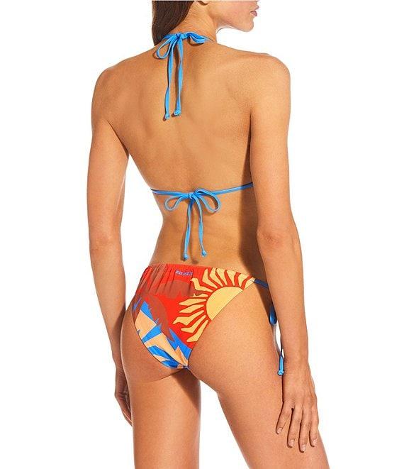 Billabong Feel Heat Hike Multi Color Placement Print Tie Side Hipster Swim Bottom Product Image