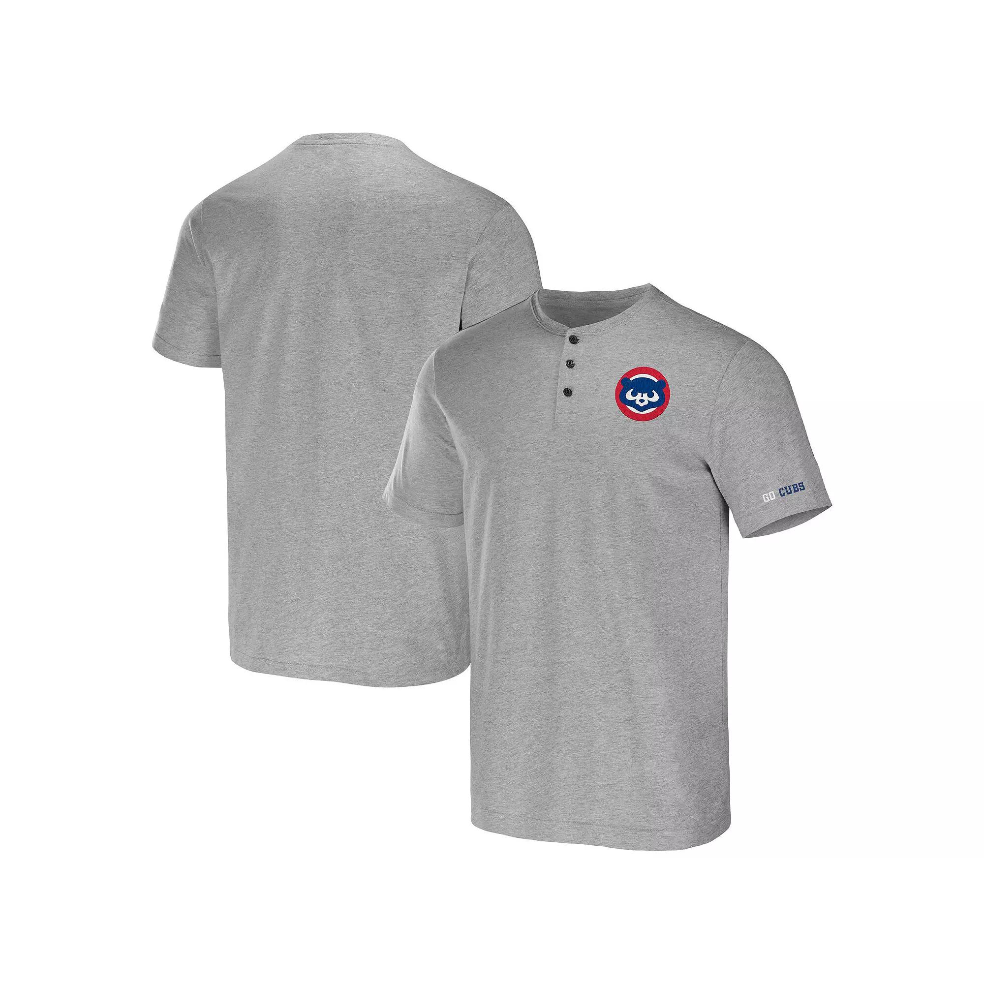 Men's Darius Rucker Collection by Fanatics Heather Gray Chicago Cubs Henley T-Shirt,  Product Image
