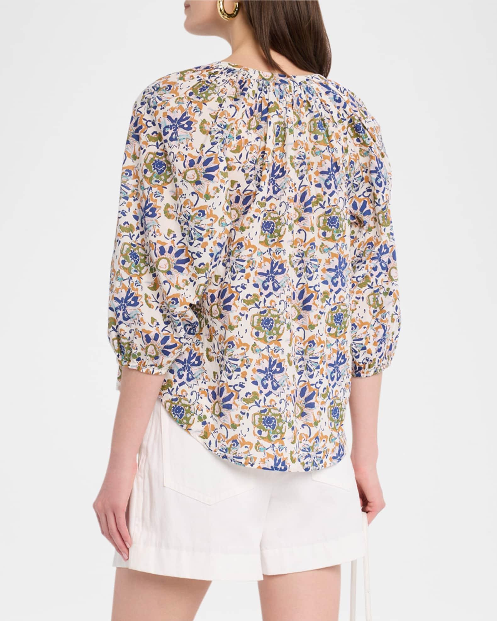 Mitte Floral-Print Organic Cotton Voile Top Product Image
