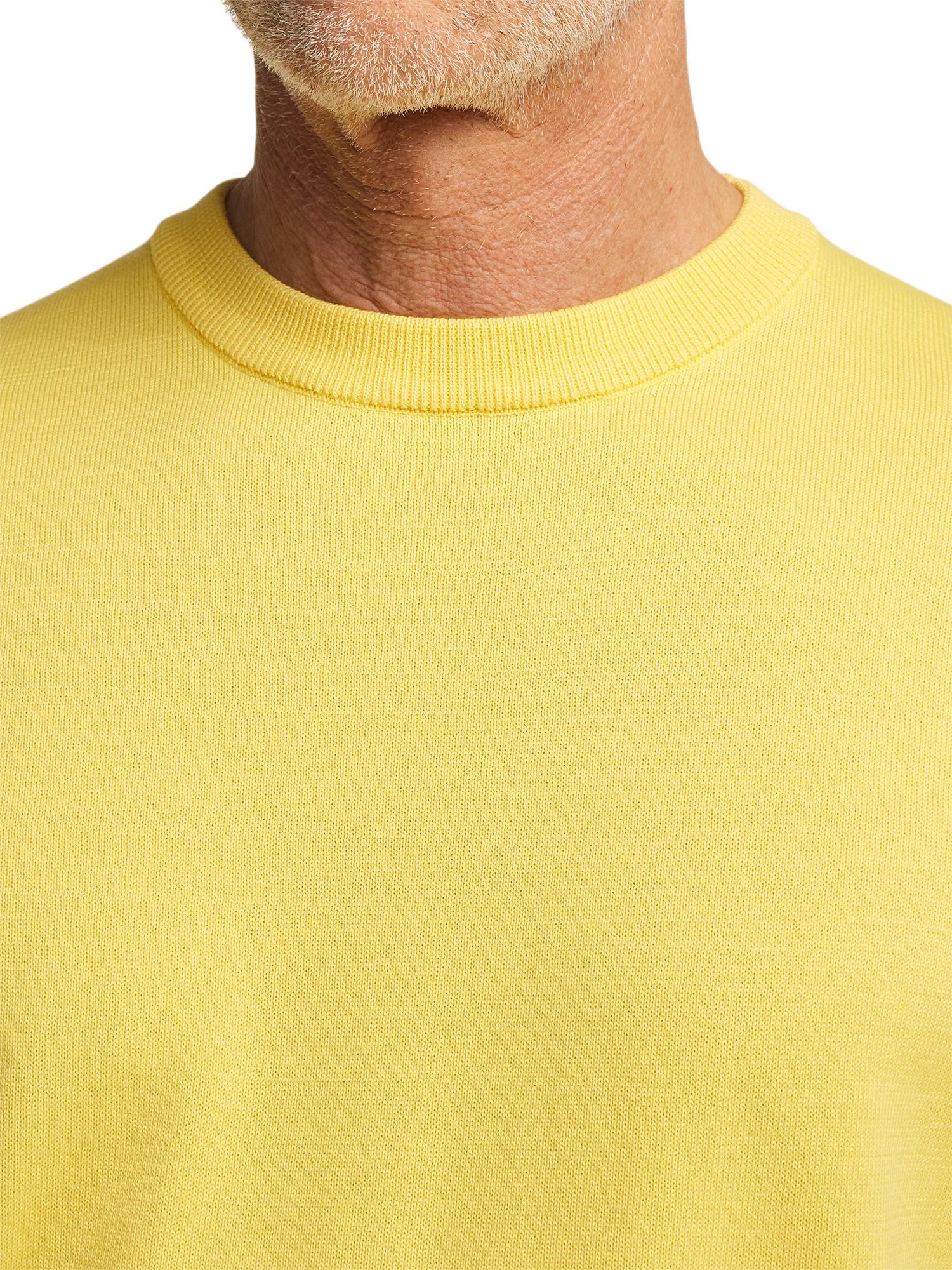 Supima Cotton Crew Neck Sweater - Light Yellow Product Image
