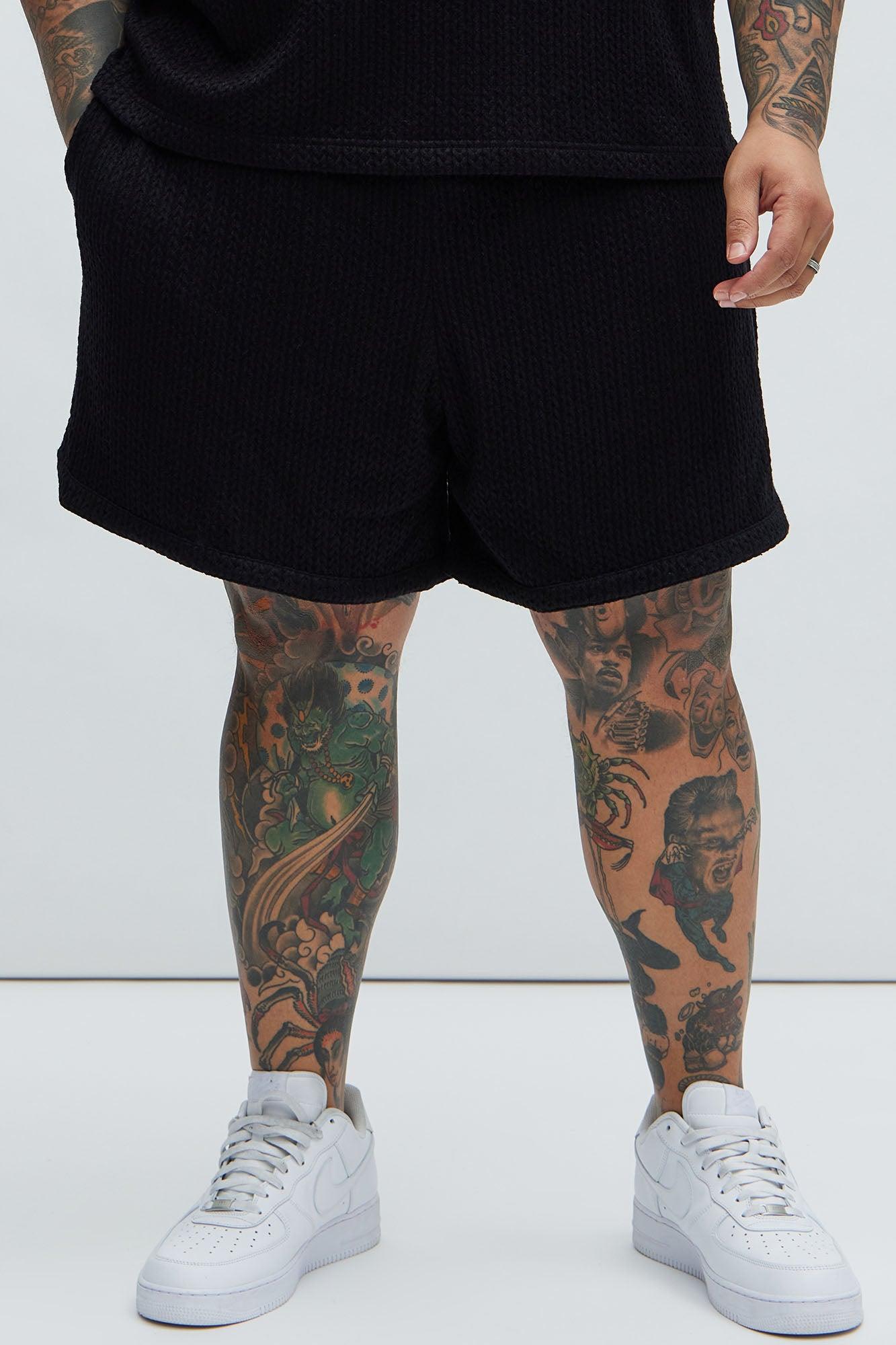 Catanina Textured Shorts - Black Product Image