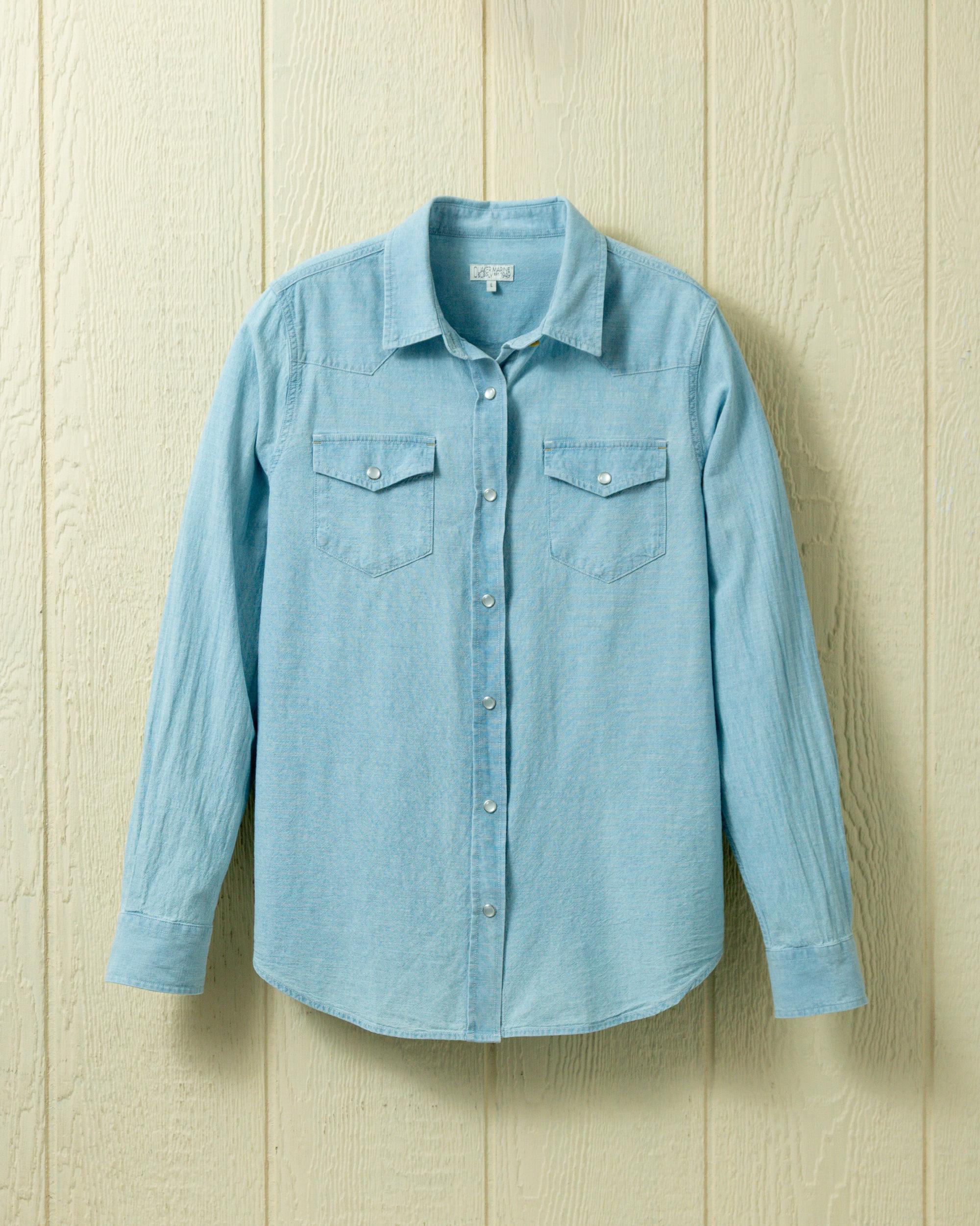 Women's Western Shirt in Chambray Product Image