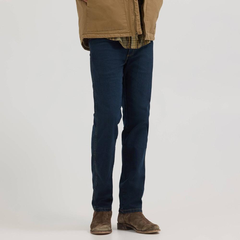 Wrangler Men's Straight Jeans - Dark Wash 42x30: Midweight Denim, Stretch, Mid Rise Product Image
