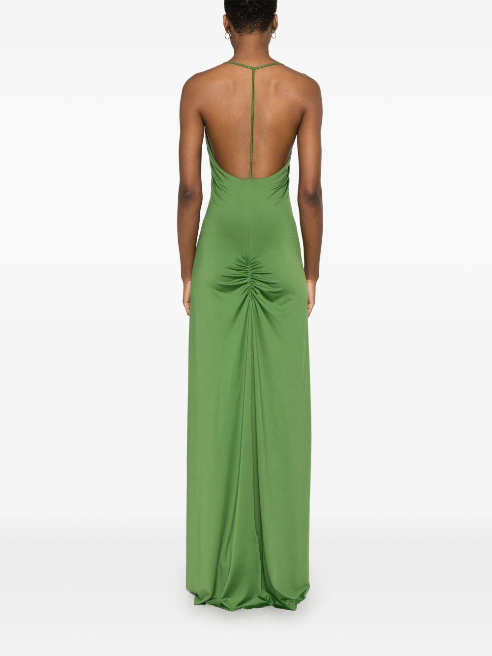 V-neck ruched gown Product Image
