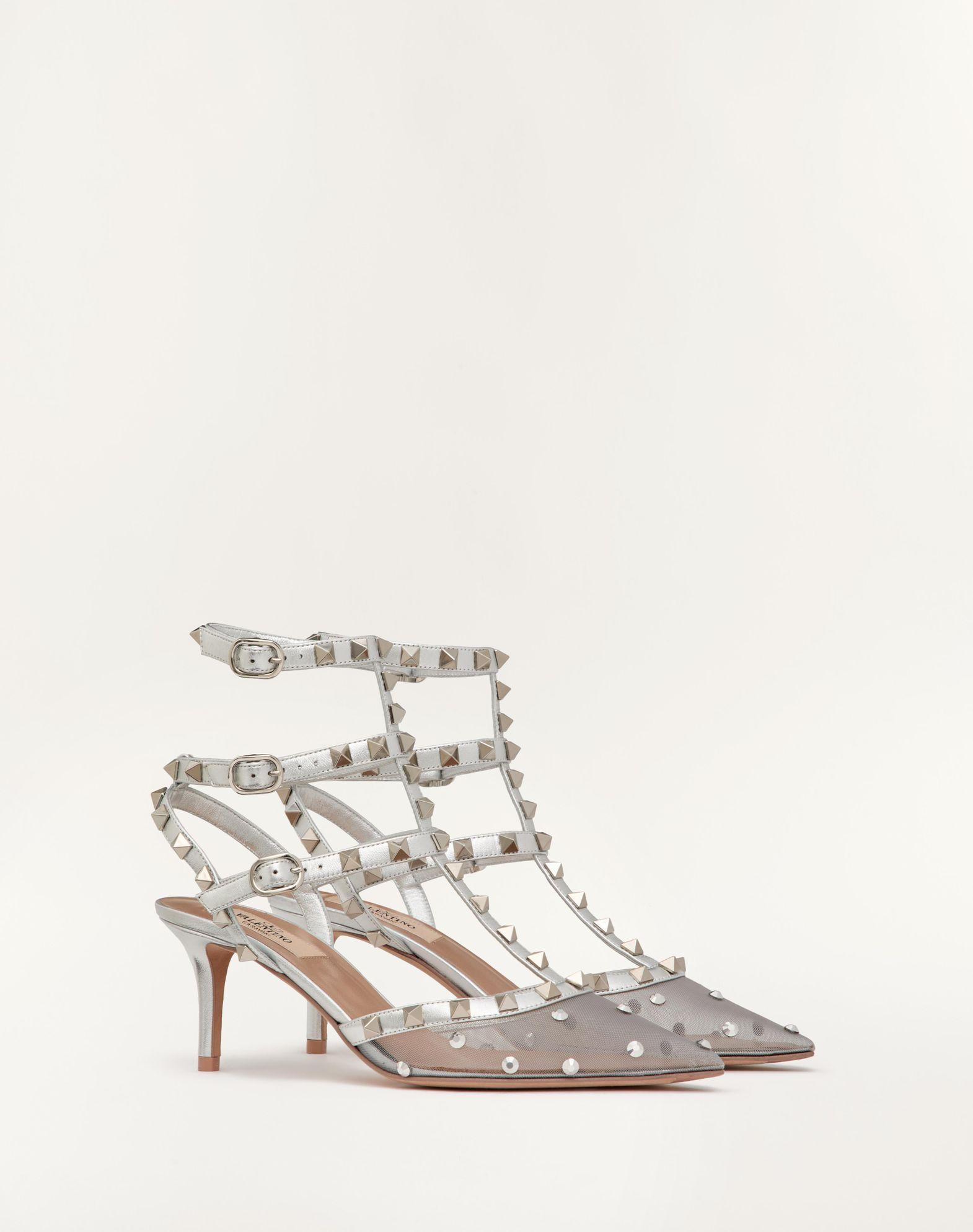 Rockstud Mesh Pump With Crystals And Straps 65Mm Product Image