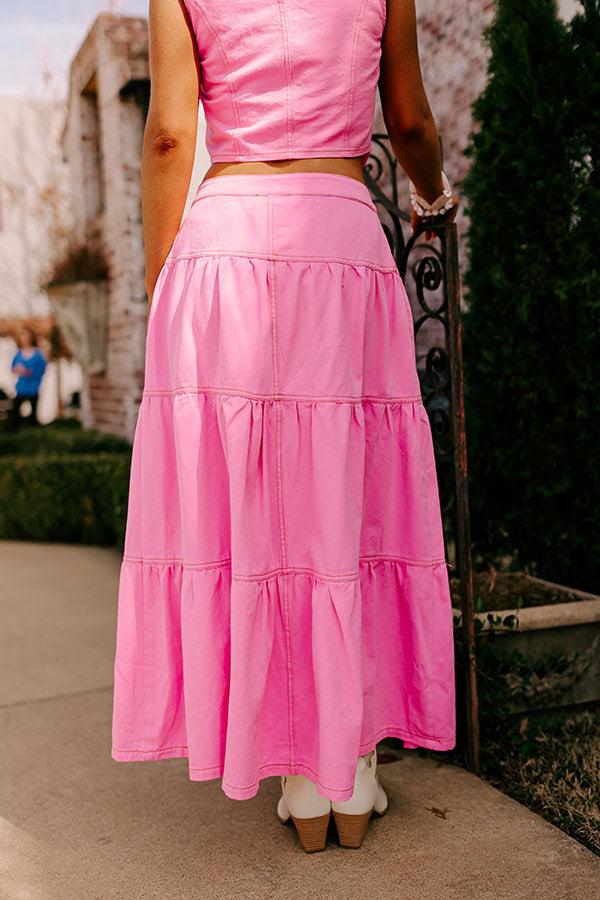 Lady Luck High Waist Denim Skirt Product Image