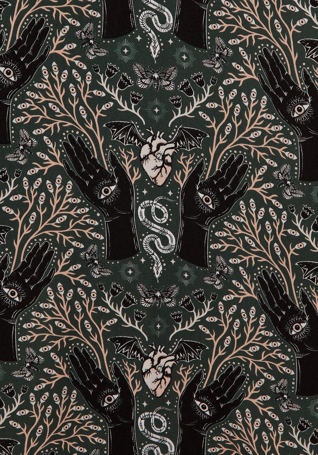 Hemlock Tie Detail Midi Skirt - Green Product Image