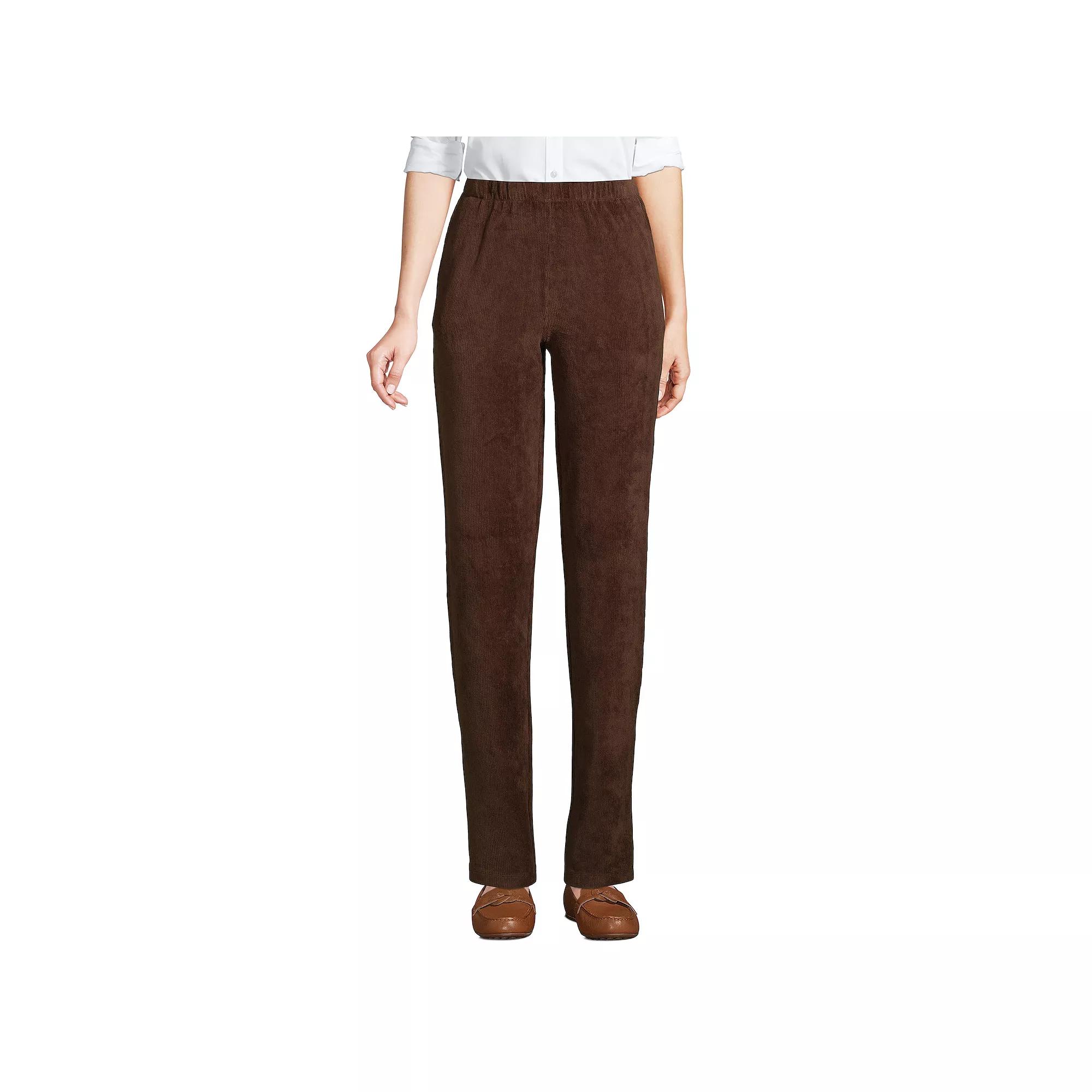 Women's Lands' End Sport High Rise Corduroy Pull-On Pants,  Product Image