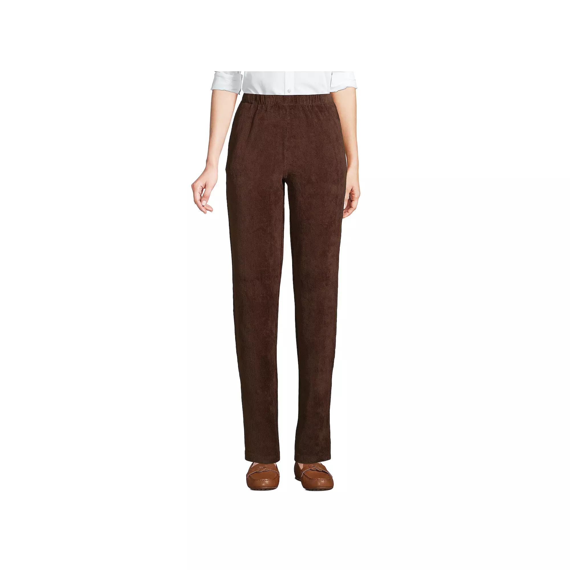 Women's Lands' End Sport High Rise Corduroy Pull-On Pants,  Product Image