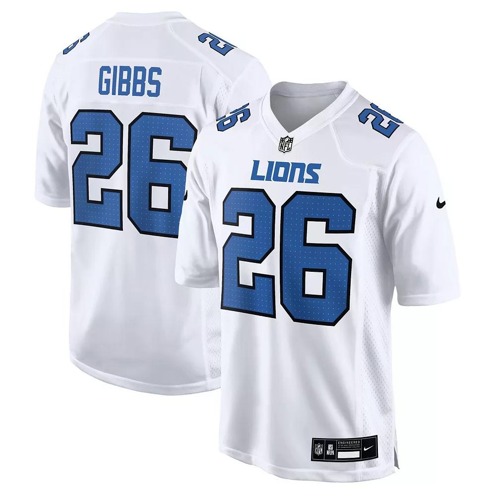 Men's Nike Jahmyr Gibbs White Detroit Lions Tundra Fashion Game Jersey,  Product Image