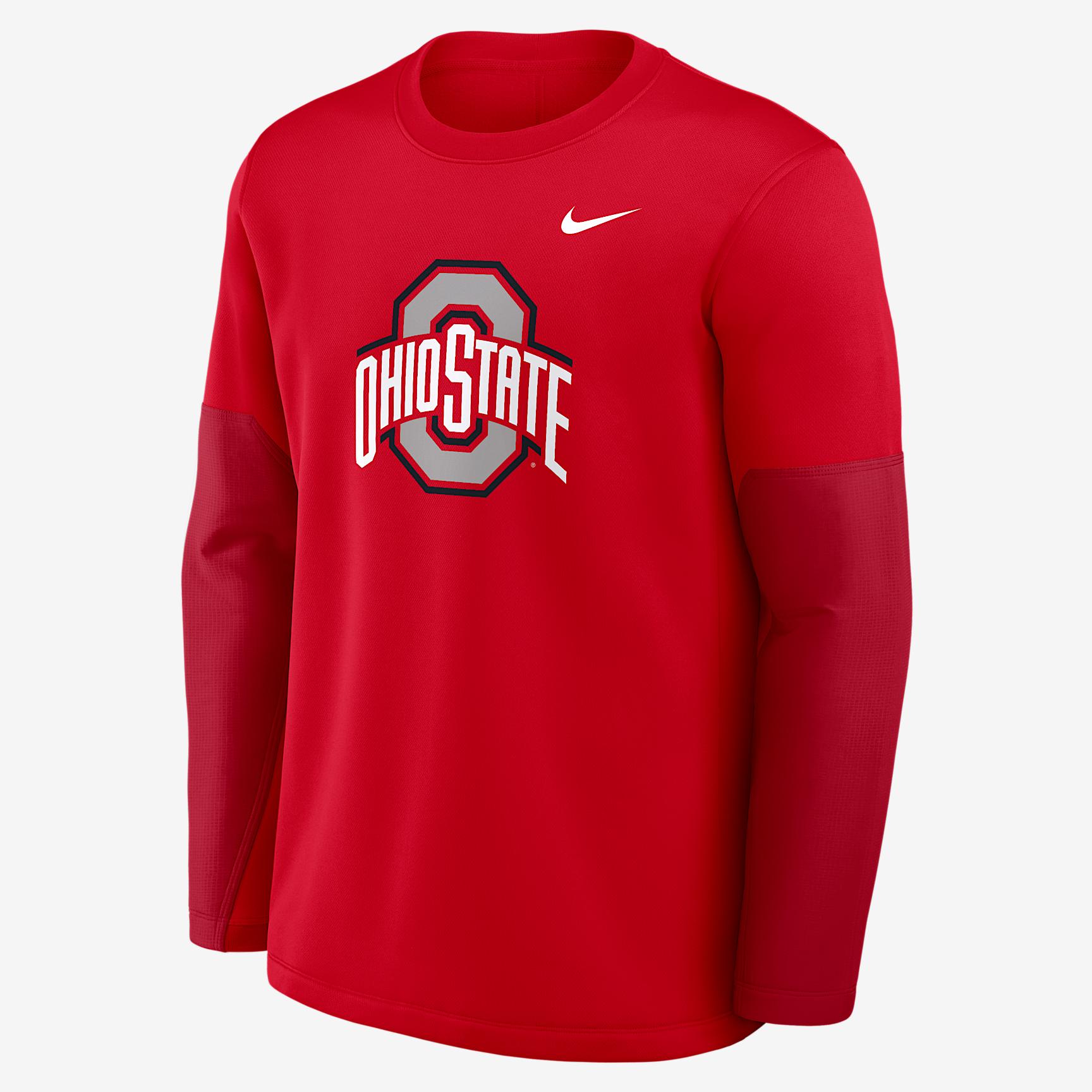Ohio State Sideline Coach Nike Mens Therma-FIT College Long-Sleeve T-Shirt | 03BR166NOH-6P4 Product Image