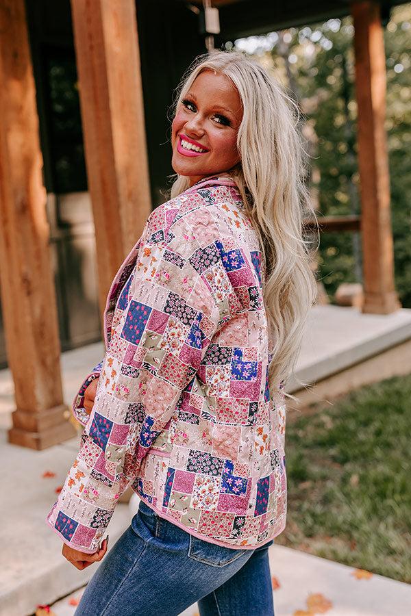 Pumpkin Patch Please Floral Jacket in Blush Product Image