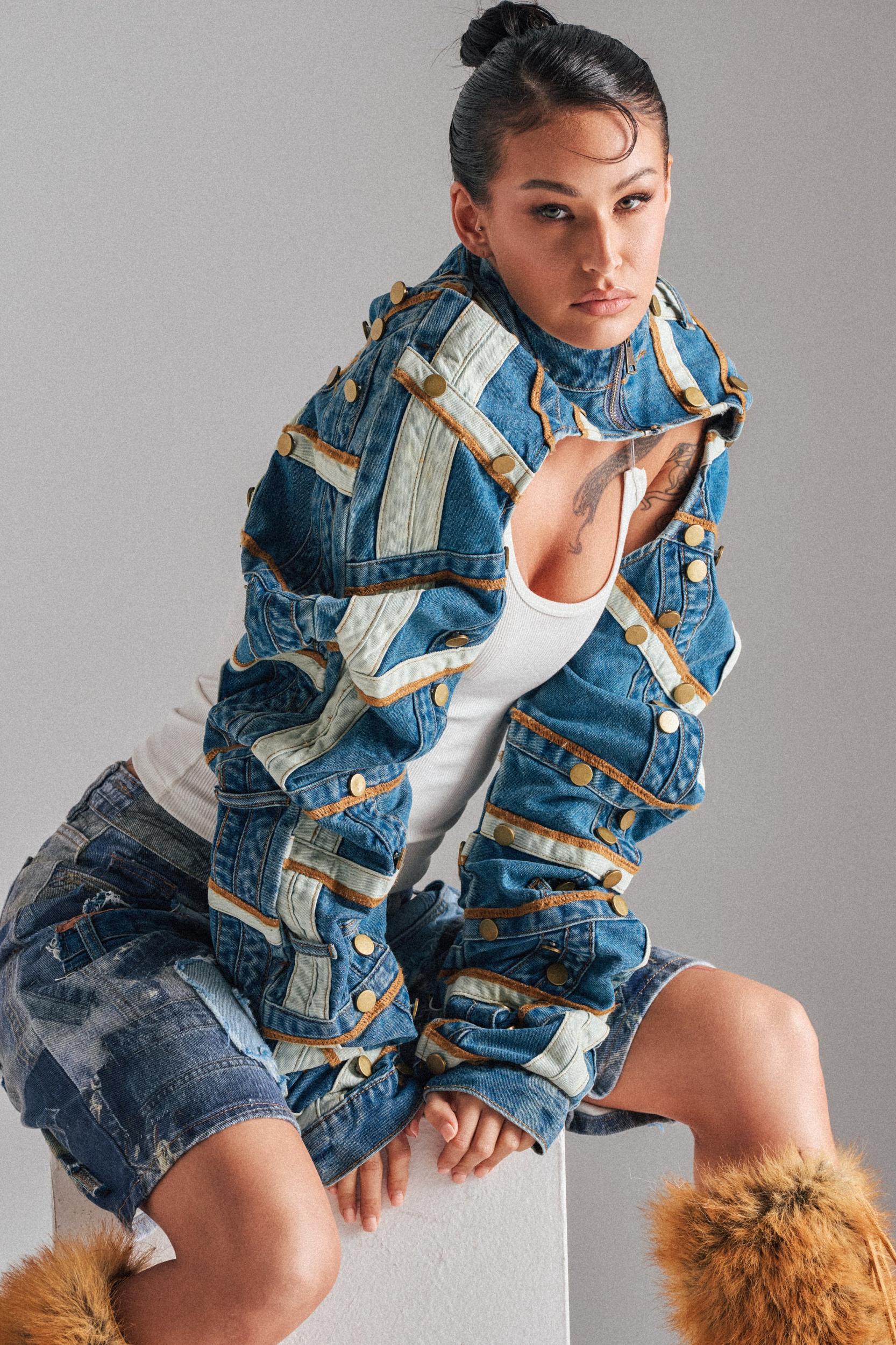STACKED UP DENIM BOLERO Product Image