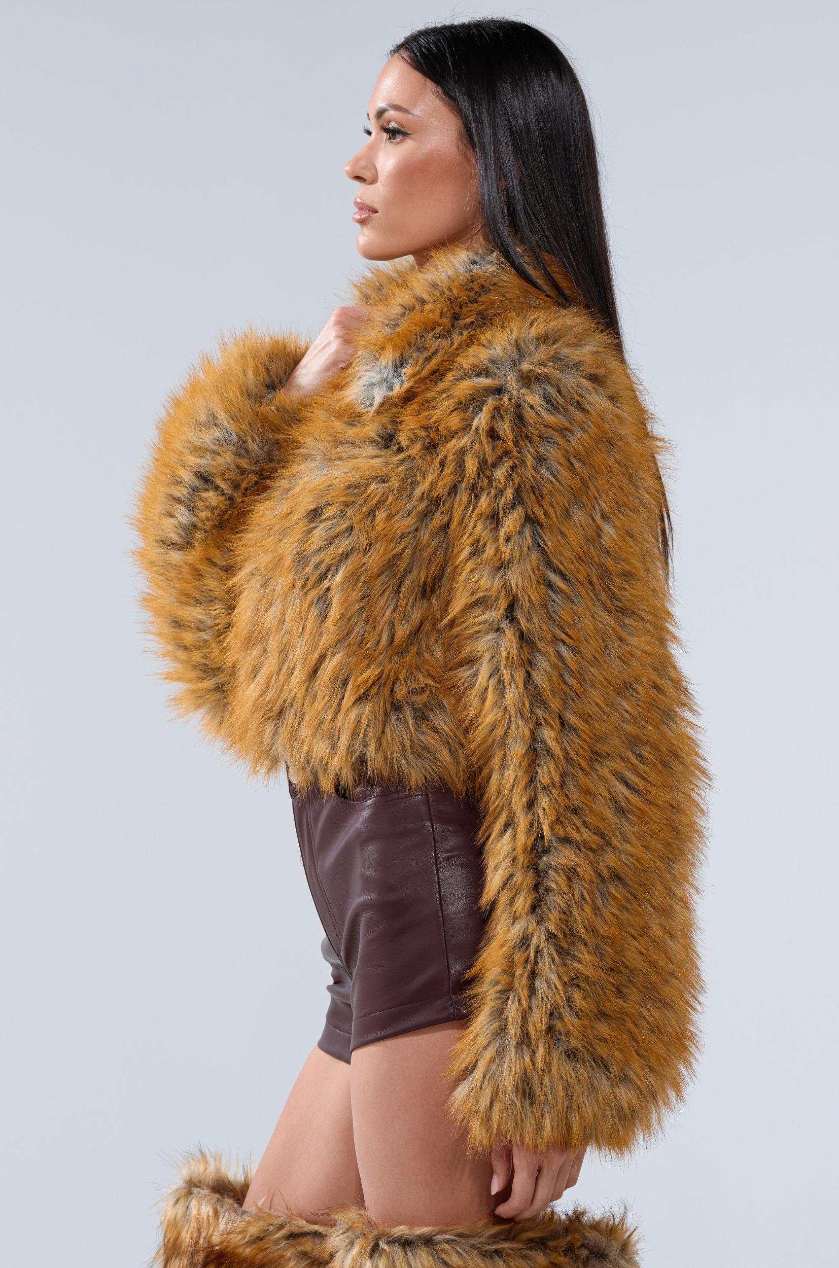 LAY LOW FAUX FUR BOMBER Product Image
