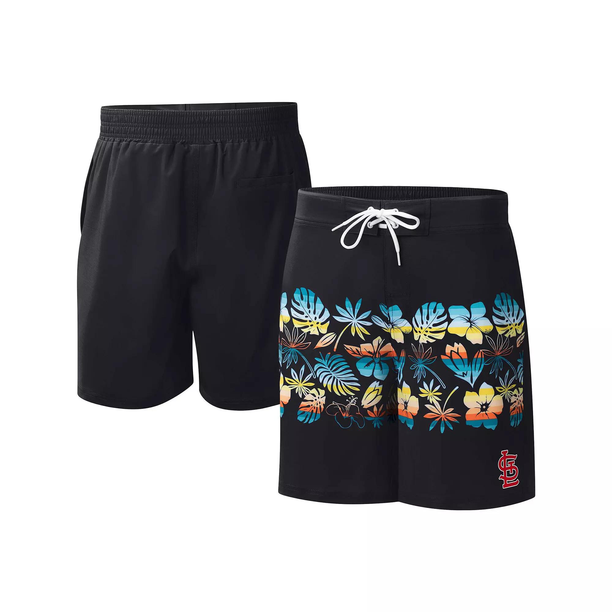 Men's G-III Sports by Carl Banks Black St. Louis Cardinals Breeze Volley Swim Shorts, Size: 2XL Product Image