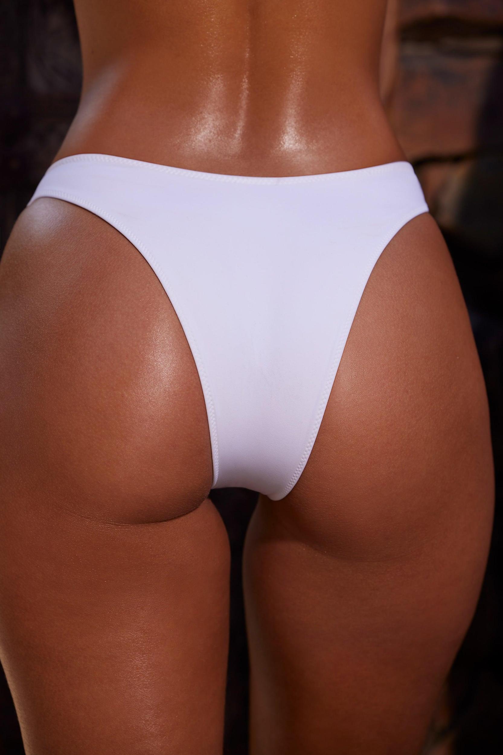 Hipster Bikini Bottoms in White Product Image