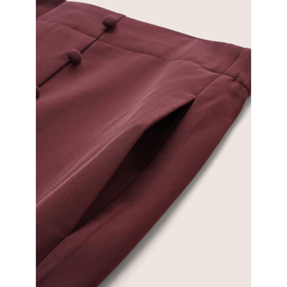 Plus Size Vintage Heather Elastic Waist Wide Leg Pants Women Black Casual Wide Leg High Rise Dailywear Pants BloomChic 30/6X Product Image