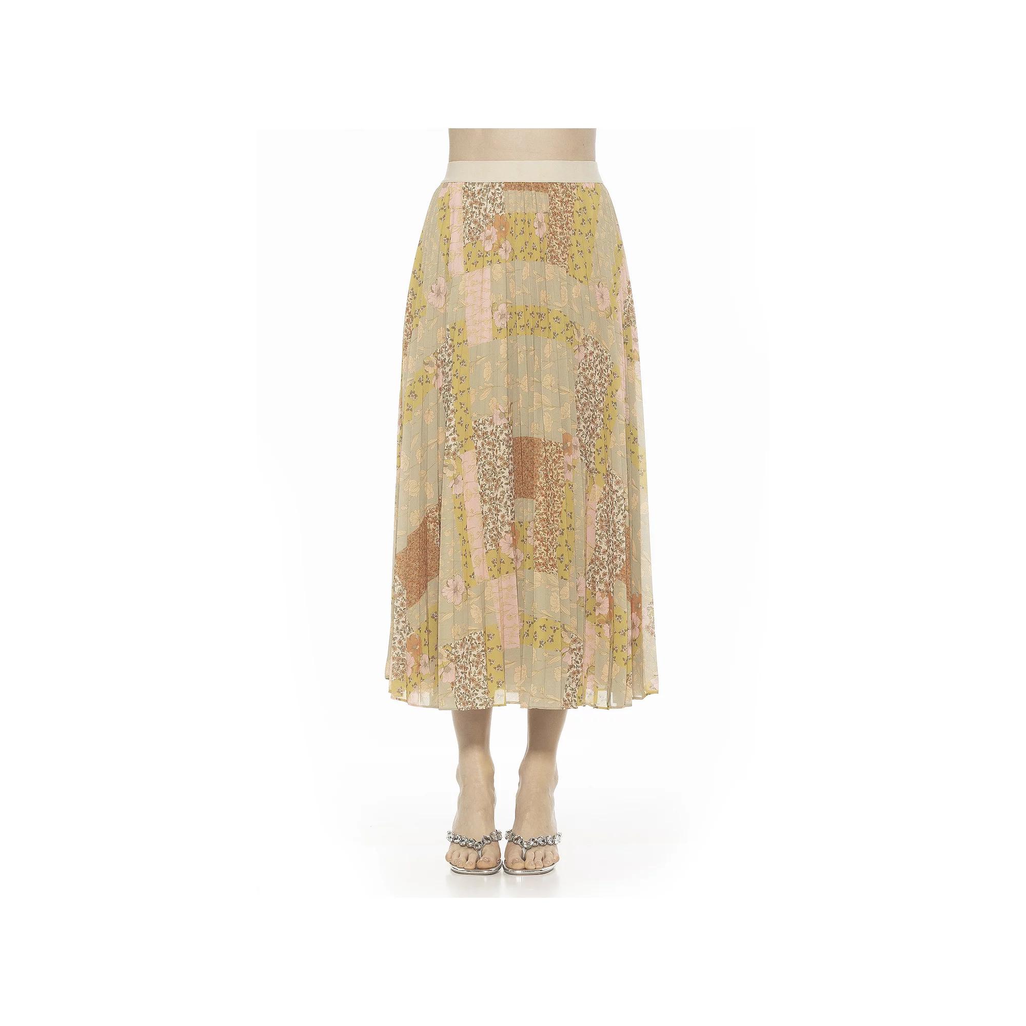 Women's ALEXIA ADMOR Kesia Pleated Midi Skirt,  Product Image