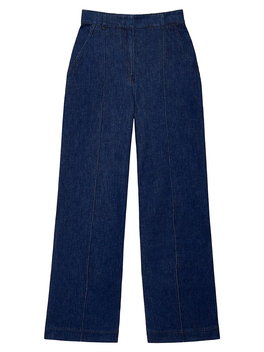 High Rise Denim Trousers Product Image