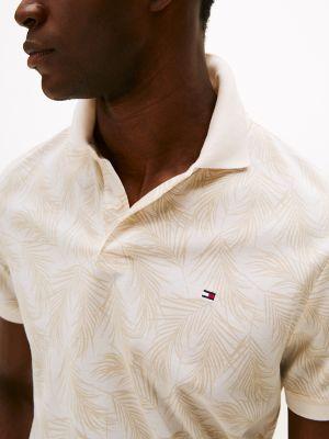 Regular Fit Allover Leaf Print Polo Product Image