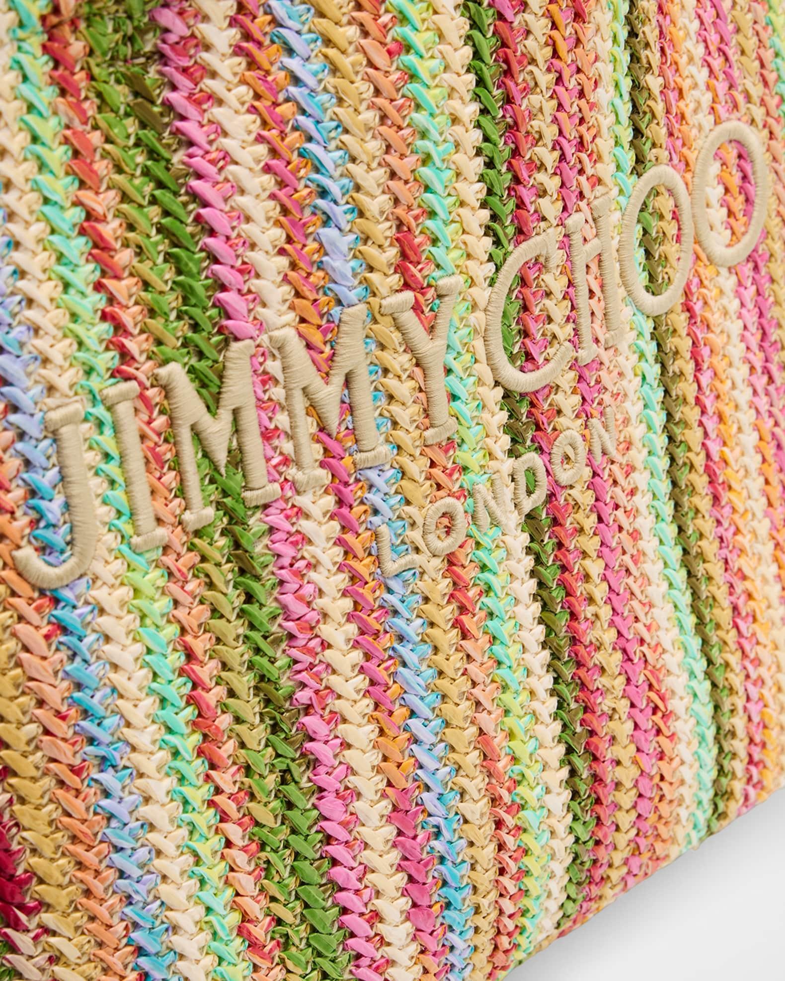 Beach Medium Striped Raffia Tote Bag Product Image