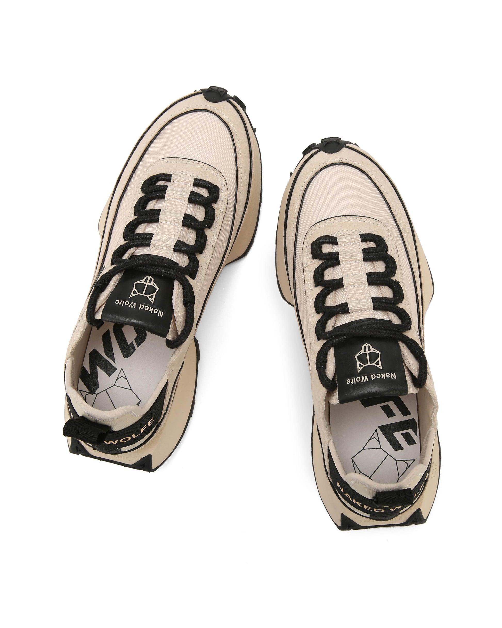 Petal Suede & Nylon Beige Product Image