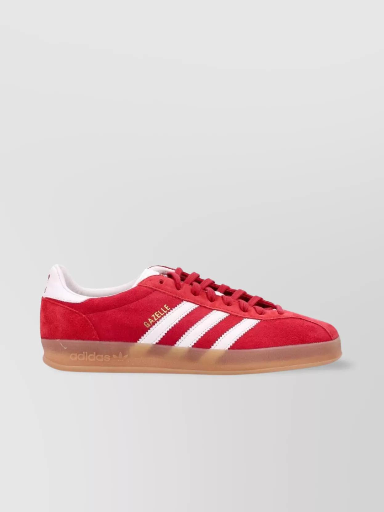 ADIDAS ORIGINALS Gazelle Suede Sneakers With Branded Heel In Red Product Image