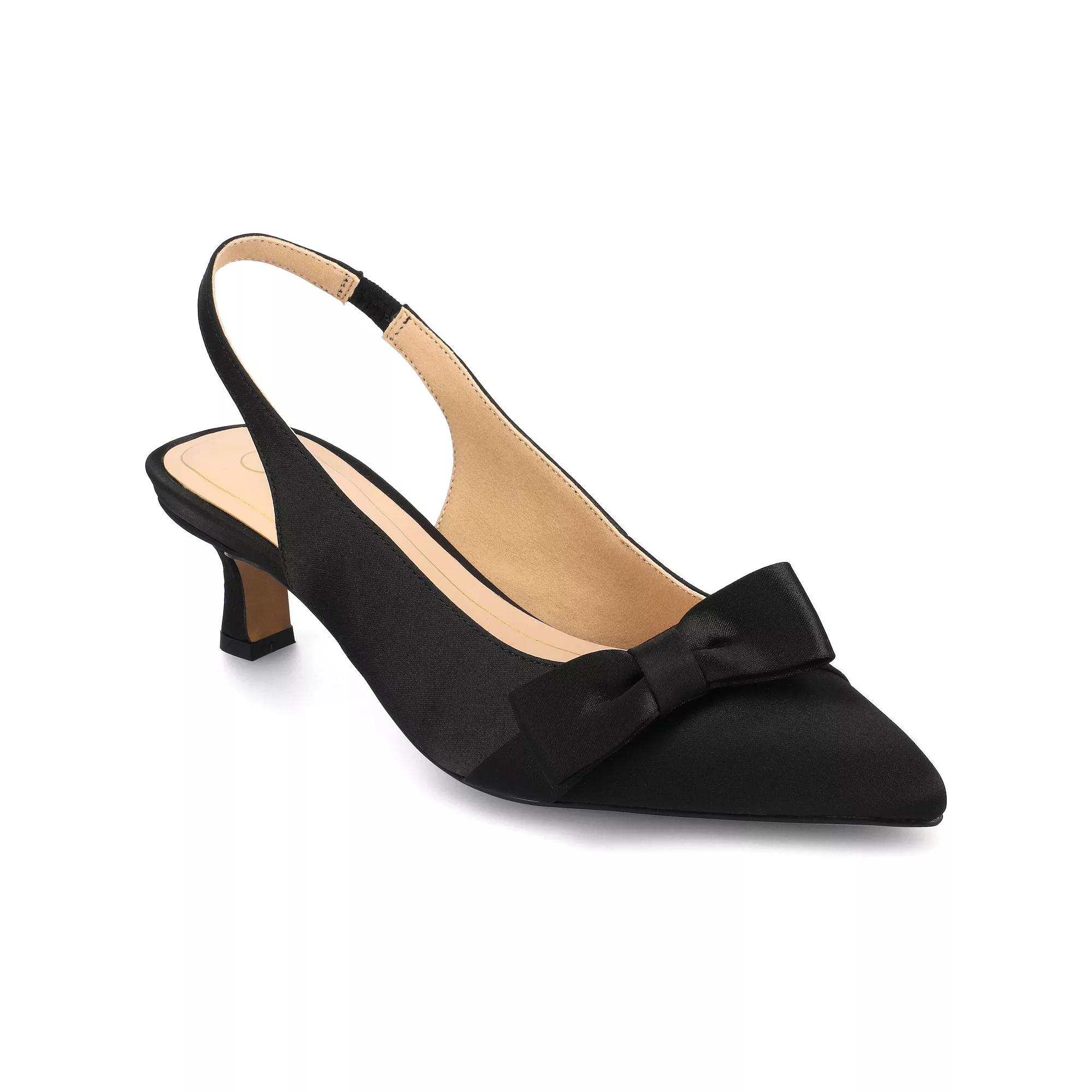 Journee Paloma Women's Sling Back Kitten Heel Pumps,  Product Image