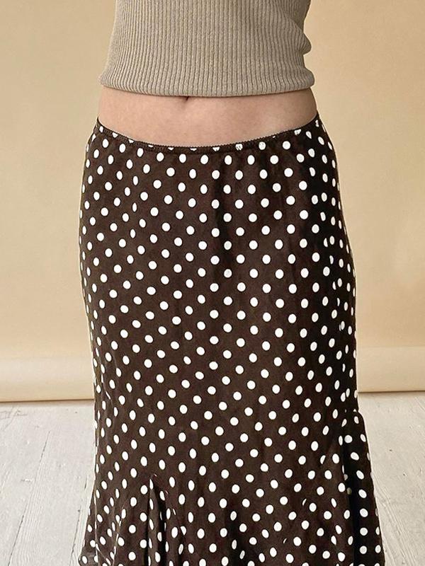 polka dot print Maxi Skirt Product Image