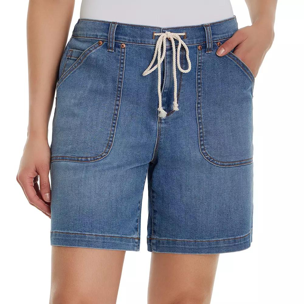 Petite Gloria Vanderbilt Utility Shorts, Women's,  Product Image