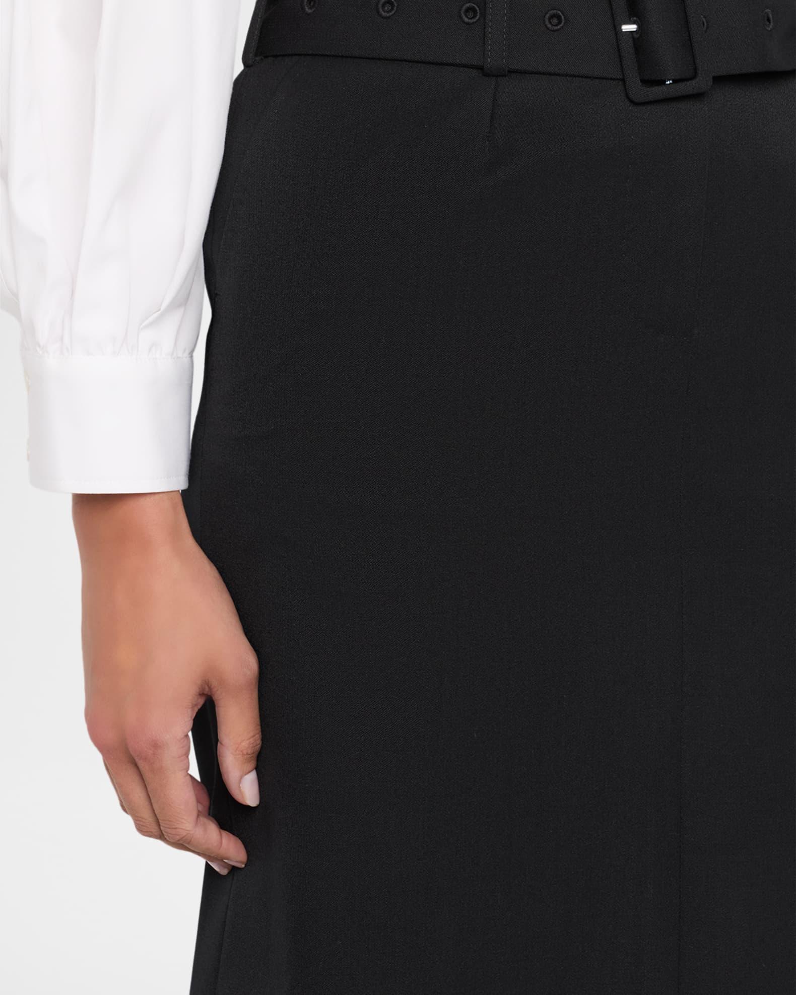 Belted Kickback Midi Skirt Product Image