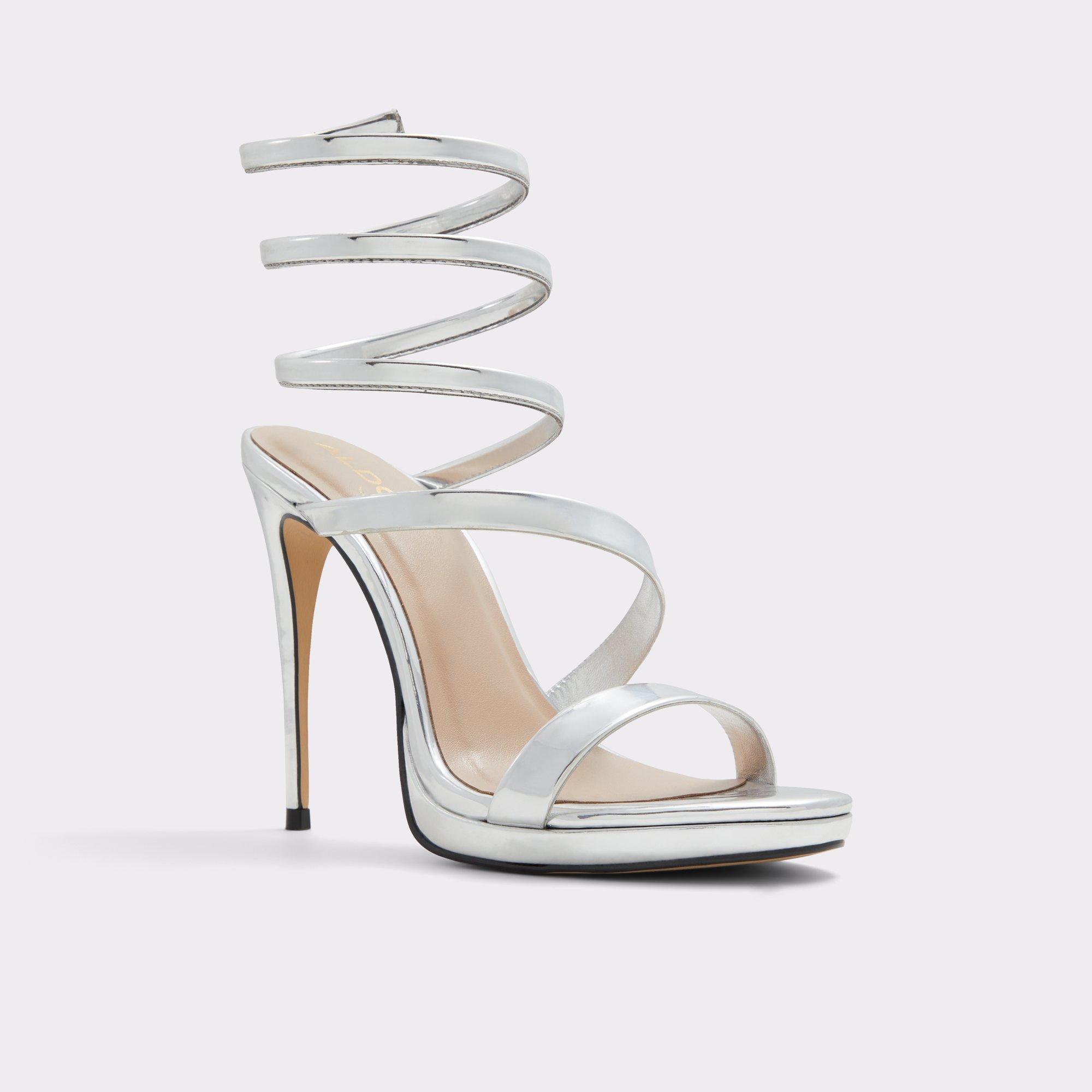 Katswirl Silver Women's Strappy sandals | ALDO US Product Image